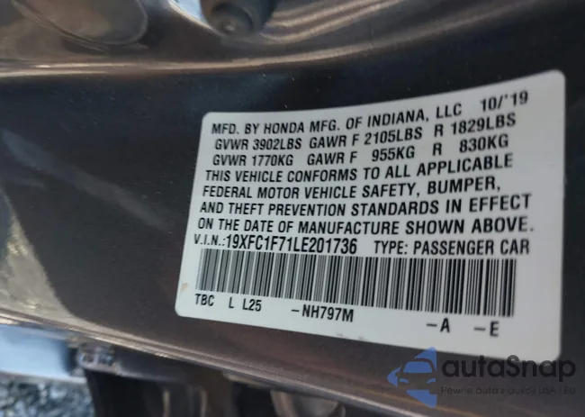 19XFC1F71LE201736: 39805242