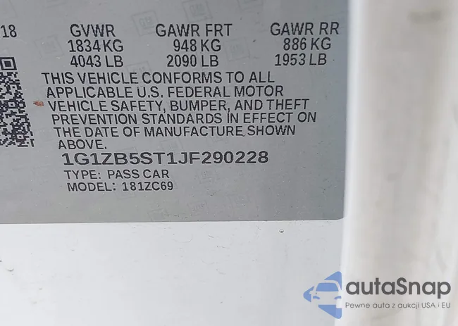 1G1ZB5ST1JF290228: 39808769