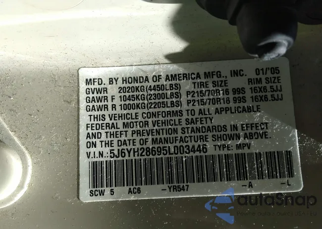 5J6YH28695L003446: 39809292