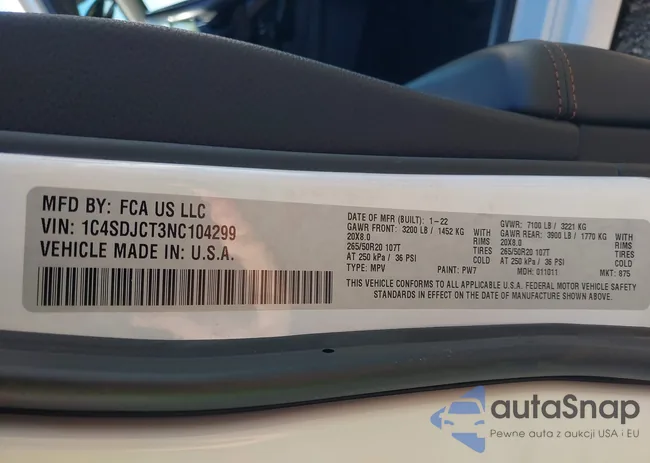 1C4SDJCT3NC104299: 39810919