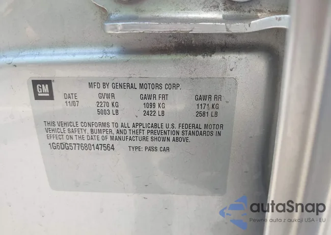 1G6DG577680147564: 39812046