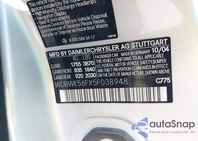 WDBWK56FX5F038948: 39818604