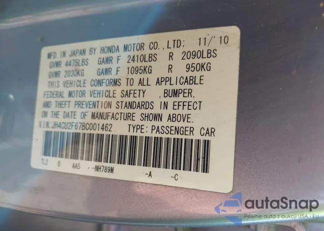 JH4CU2F67BC001462: 39826237