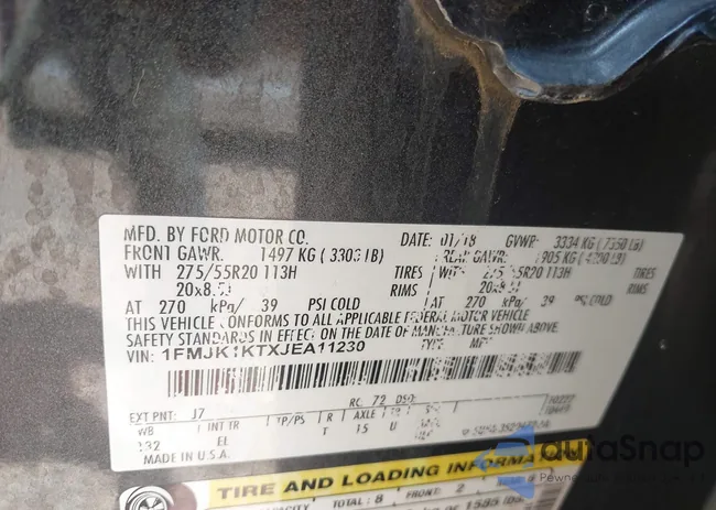 1FMJK1KTXJEA11230: 39825277