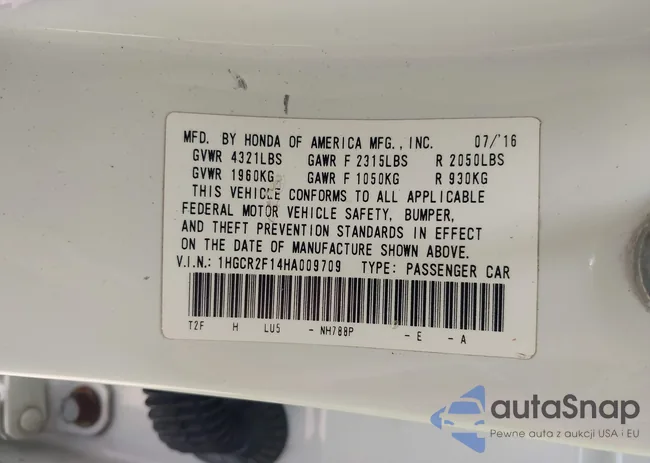 1HGCR2F14HA009709: 39827679