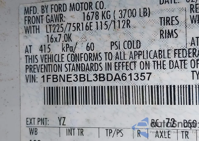 1FBNE3BL3BDA61357: 39828147