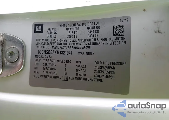 1GCHSBEAXH1321947: 39828826