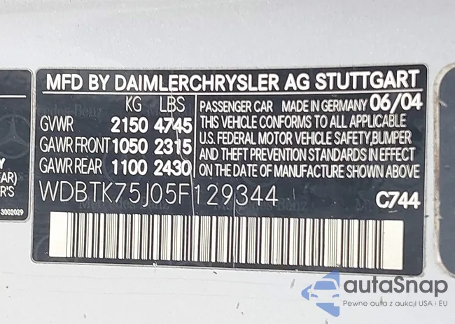 WDBTK75J05F129344: 39833840