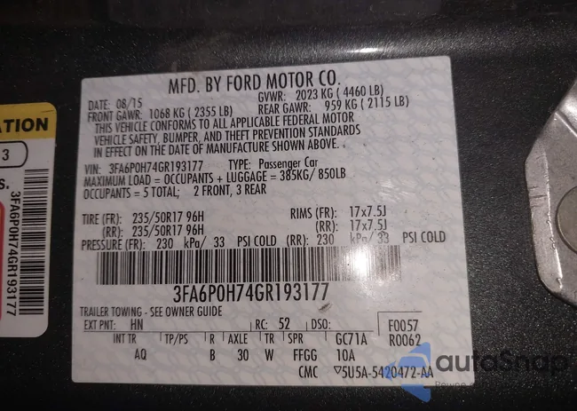 3FA6P0H74GR193177: 39834261