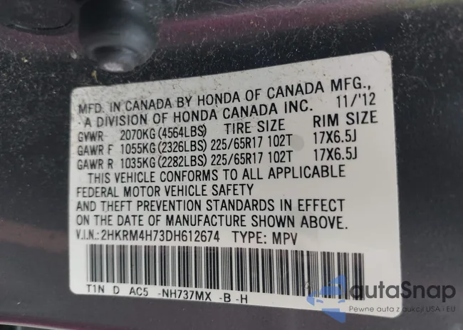 2HKRM4H73DH612674: 39841046