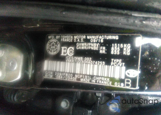 VNKKTUD30HA074253: 39844587