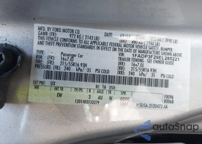 1FADP3F29EL285221: 39846080