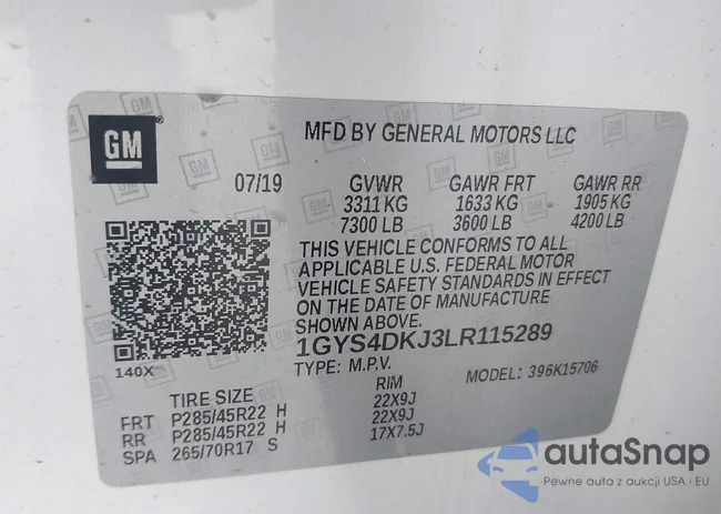 1GYS4DKJ3LR115289: 39847026