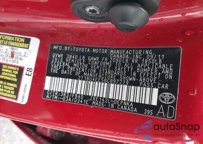 2T1BU4EE5BC697229: 39854212