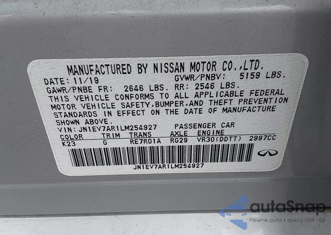 JN1EV7AR1LM254927: 39856147