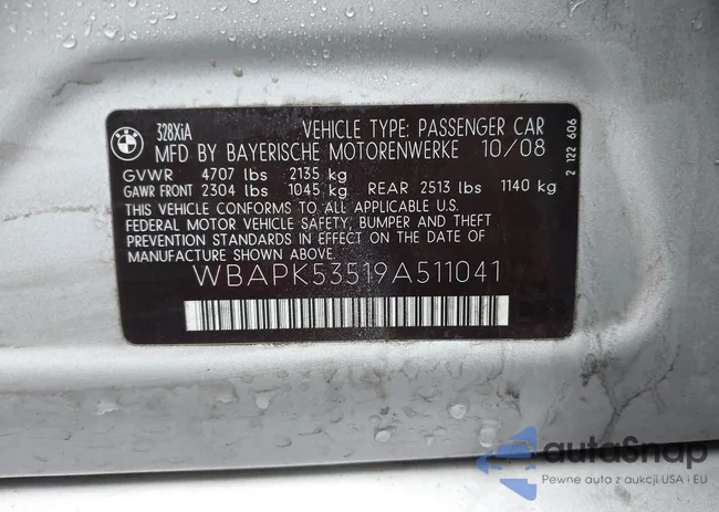 WBAPK53519A511041: 39858399