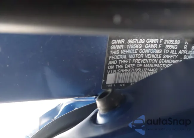 SHHFK7H95LU214406: 39860896