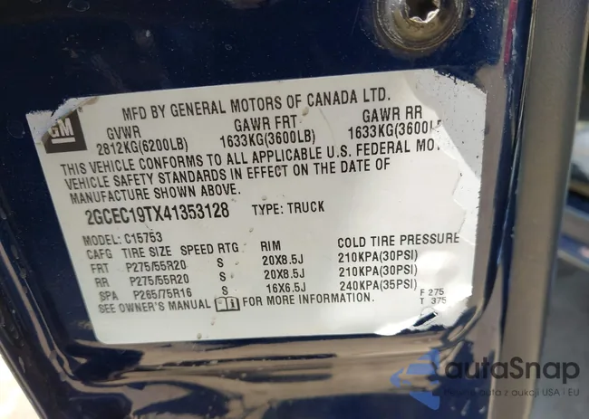 2GCEC19TX41353128: 39862838