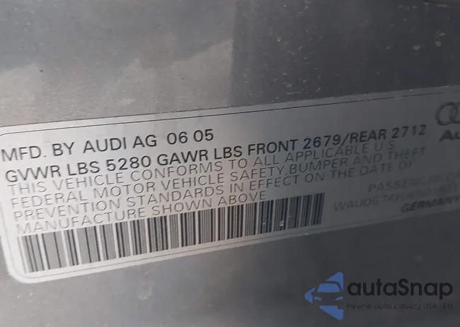 WAUDG74F06N039331: 39862240