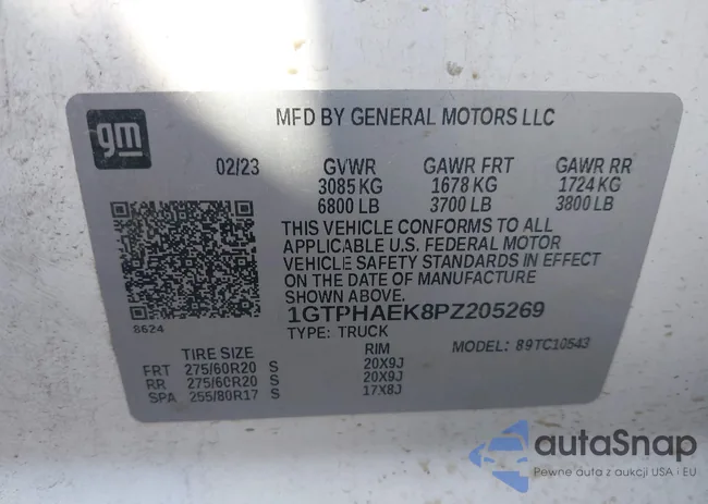 1GTPHAEK8PZ205269: 39867102