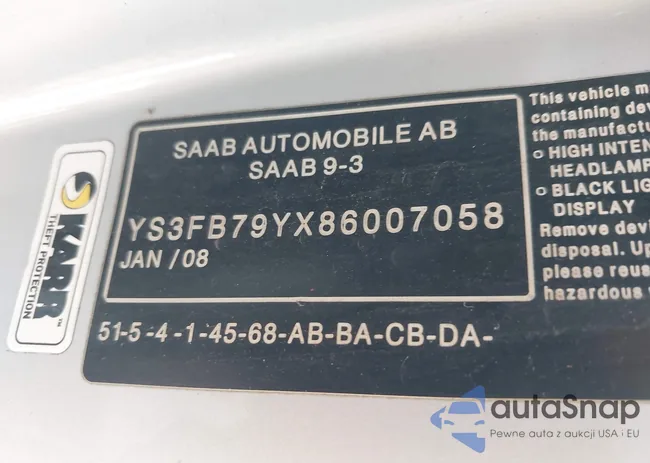 YS3FB79YX86007058: 39867864