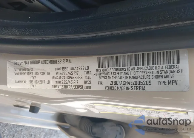 ZFBCFACH4EZ005209: 39871856