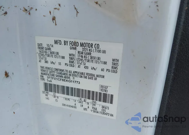 1FTFX1CF8EKG11773: 39871545