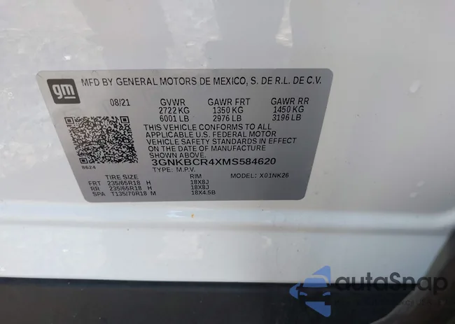 3GNKBCR4XMS584620: 39878731