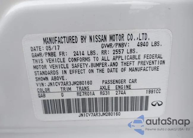 JN1CV7AR3JM280160: 39878919