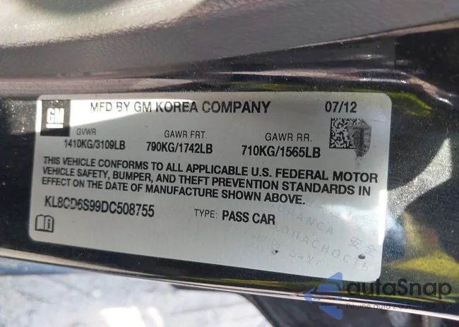 KL8CD6S99DC508755: 39880456