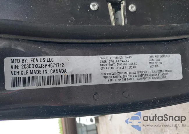 2C3CDXGJ8PH671712: 39881225