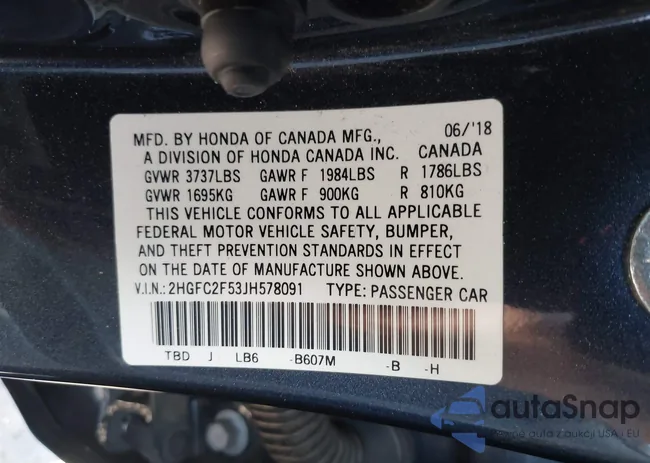 2HGFC2F53JH578091: 39894457