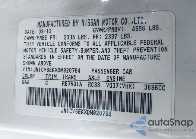 JN1CV6EKXDM920764: 39895533