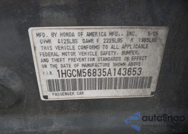 1HGCM56835A143653: 39896925