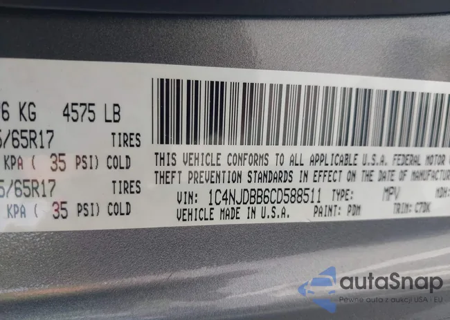 1C4NJDBB6CD588511: 39904588