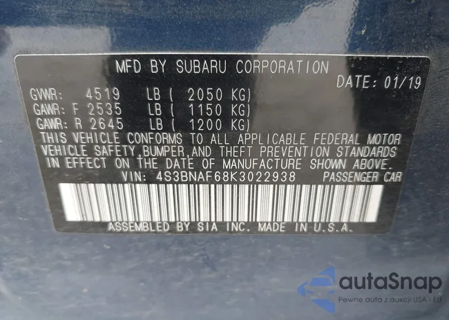 4S3BNAF68K3022938: 39905744