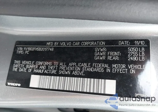 YV1902FH5B2017748: 39907849