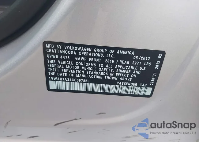 1VWAH7A34CC097850: 39910519