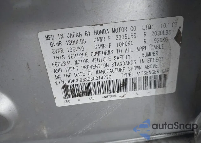 JH4CL96808C014270: 39910791