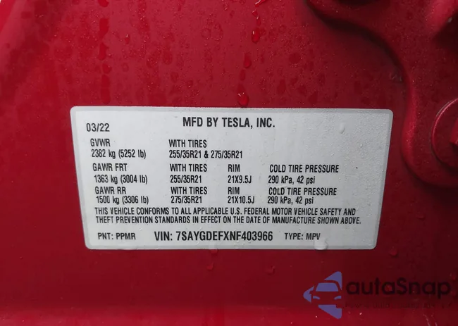 7SAYGDEFXNF403966: 40911798