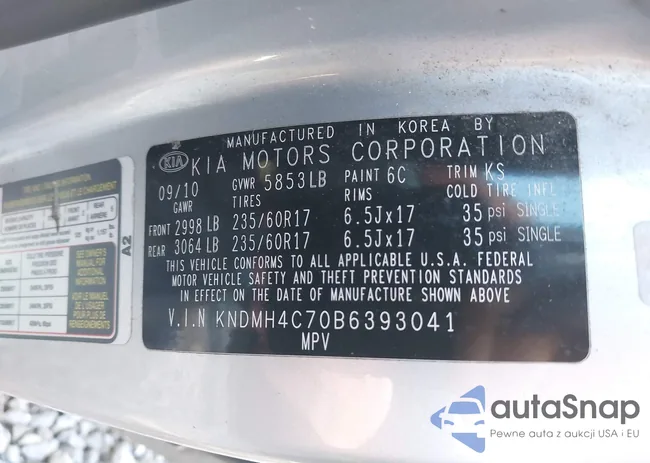 KNDMH4C70B6393041: 40912077