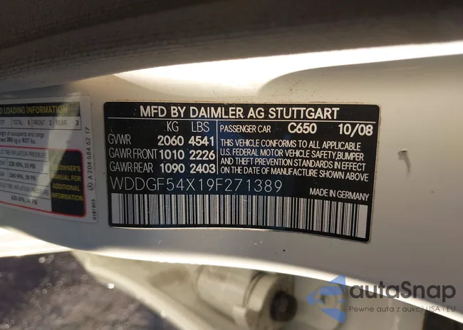 WDDGF54X19F271389: 40911462