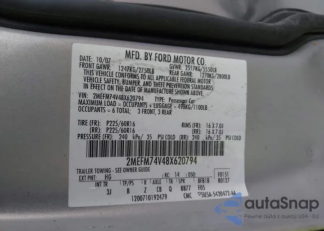 2MEFM74V48X620794: 40915065