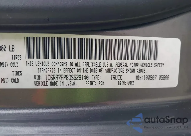 1C6RR7FP8DS528140: 40916025