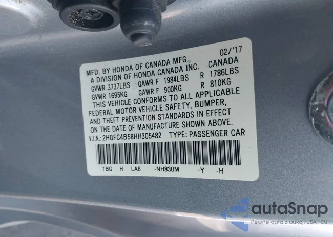 2HGFC4B58HH305482: 40918241