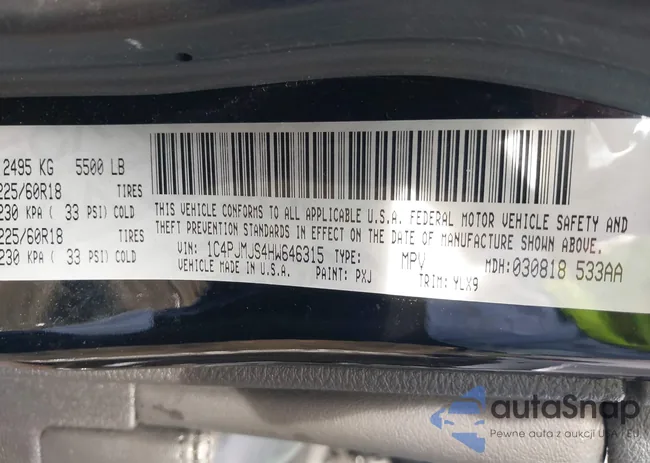 1C4PJMJS4HW646315: 40923618