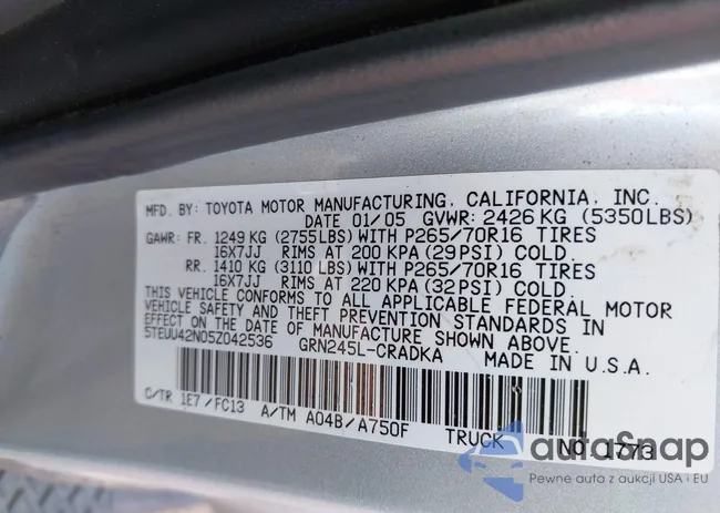 5TEUU42N05Z042536: 40928992