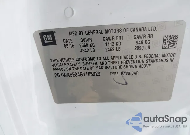 2G1WA5E34G1105929: 40930661