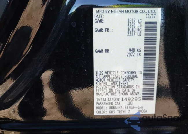 1N4AL3AP0JC149295: 40933724