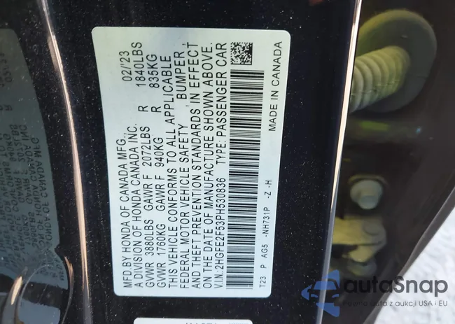 2HGFE2F53PH530836: 40933871